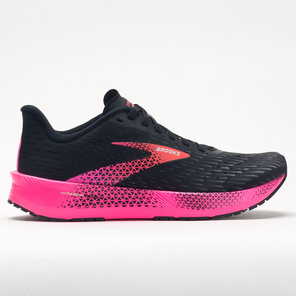 Women's Brooks Hyperion Tempo, Black/Pink/Hot Coral, 8 B Medium