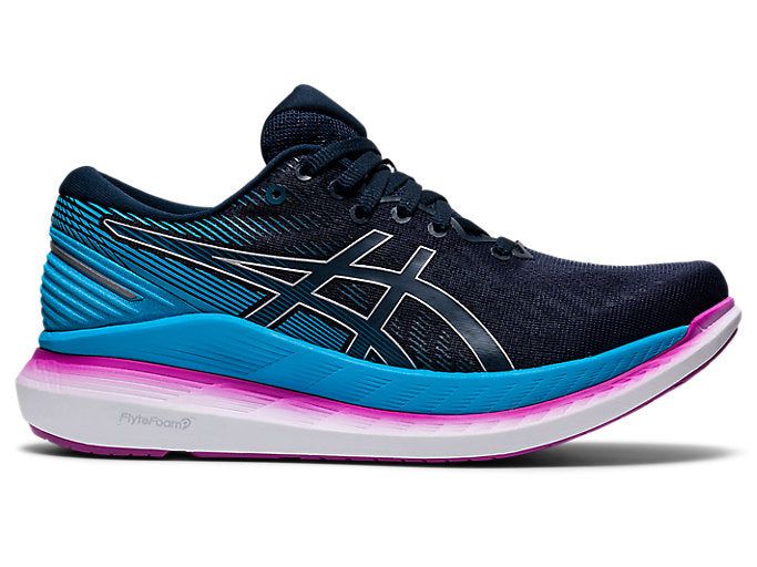 Women's Asics Glideride 2, French Blue/Digital Aqua, 6.5 B Medium