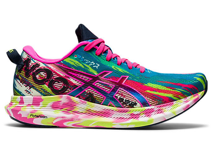 Women's Asics Noosa Tri 13, Digital Aqua/Hot Pink, 7 B Medium