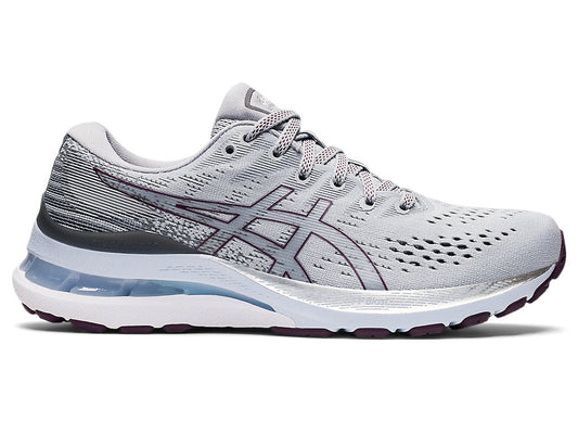 Women's Asics Gel-Kayano 28, Piedmont Grey/DEEP Plum, 11 D Wide