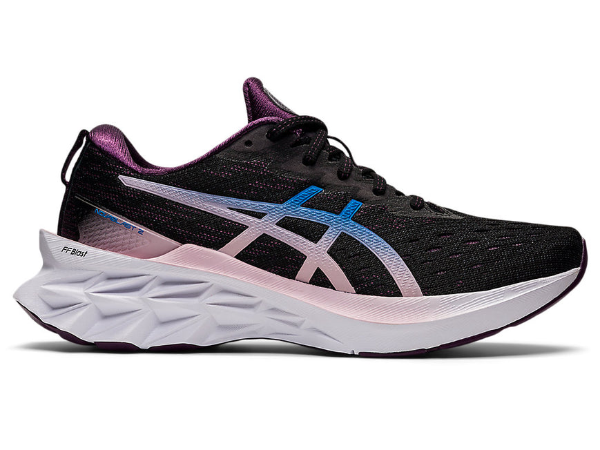 Women's Asics Novablast 2, Black/Lake Drive, 12 B Medium