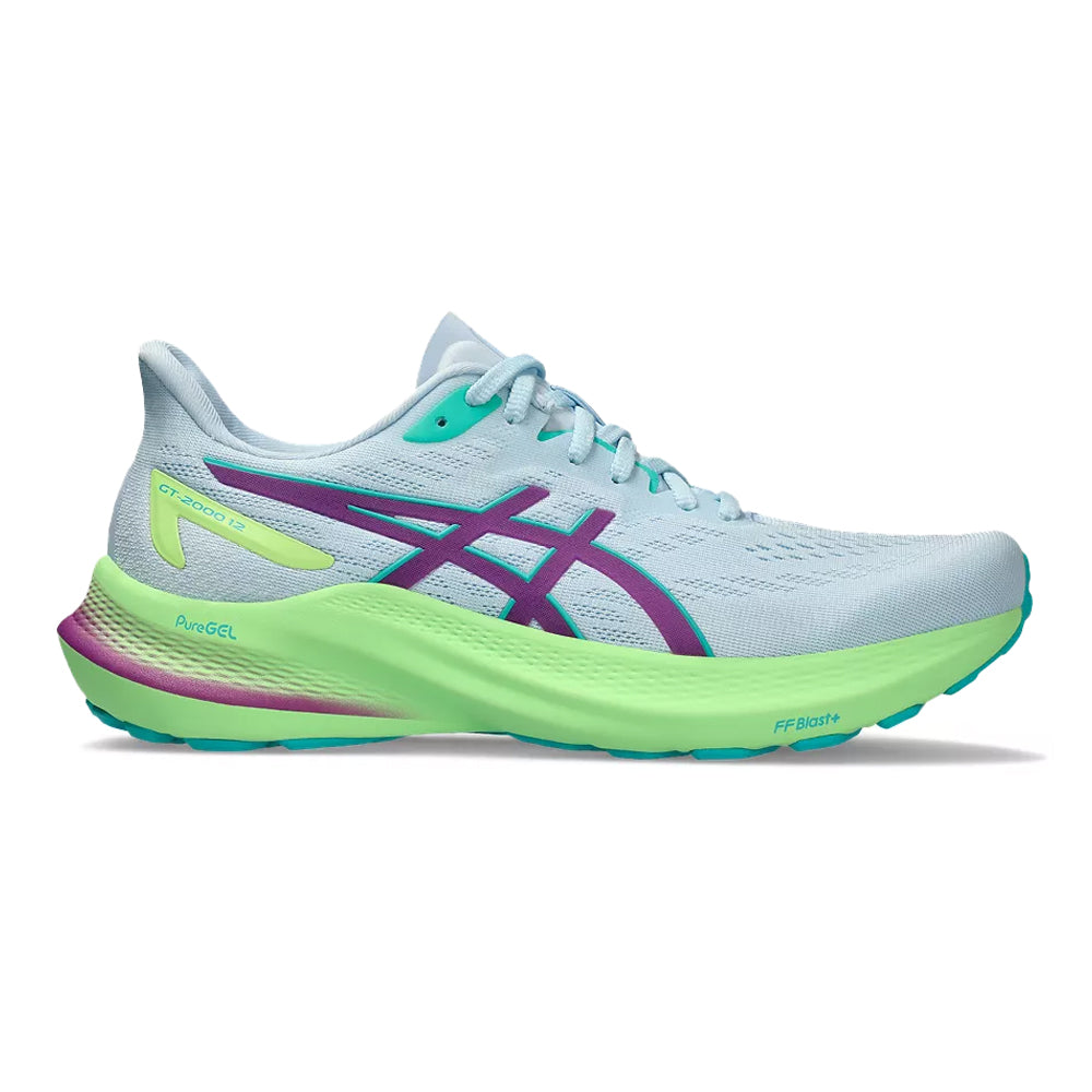 Women's Asics GT-2000 12 Lite-Show, Lite-Show/Illuminate Green, 7.5 B Medium