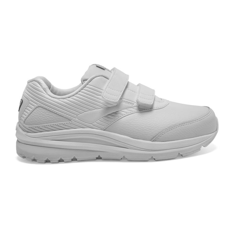 Women's Brooks Addiction Walker V-Strap 2, White/White, 11 B Medium