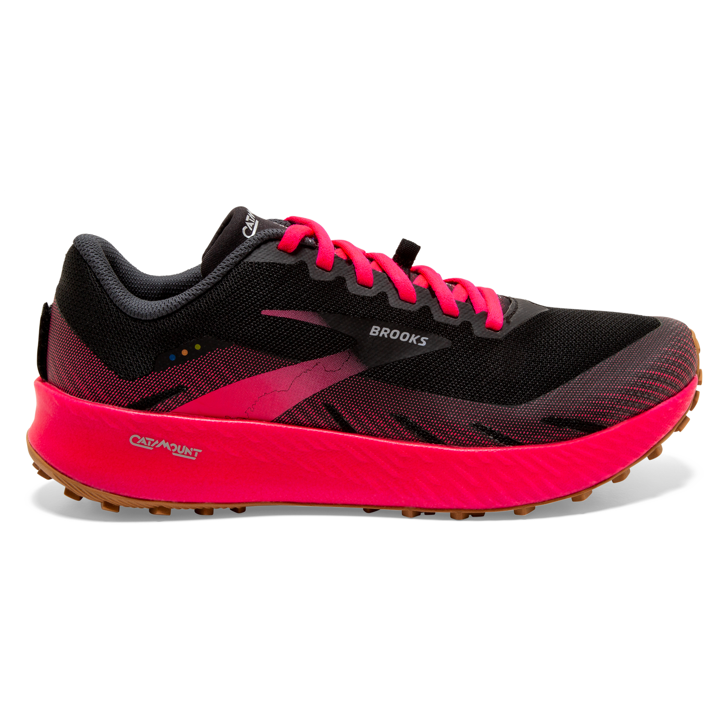 Women's Brooks Catamount, Black/Pink, 10.5 B Medium