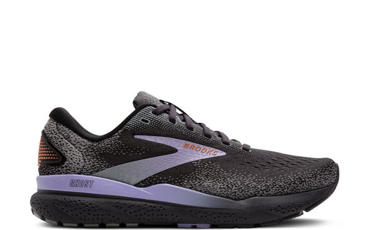 Women's Brooks Ghost 16, Ebony/Lavender/Copper, 6.5 B Medium