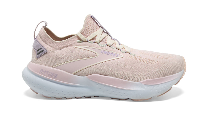 Women's Brooks Glycerin StealthFit 21, Pink/Marshmallow/Orchid, 9.5 B Medium