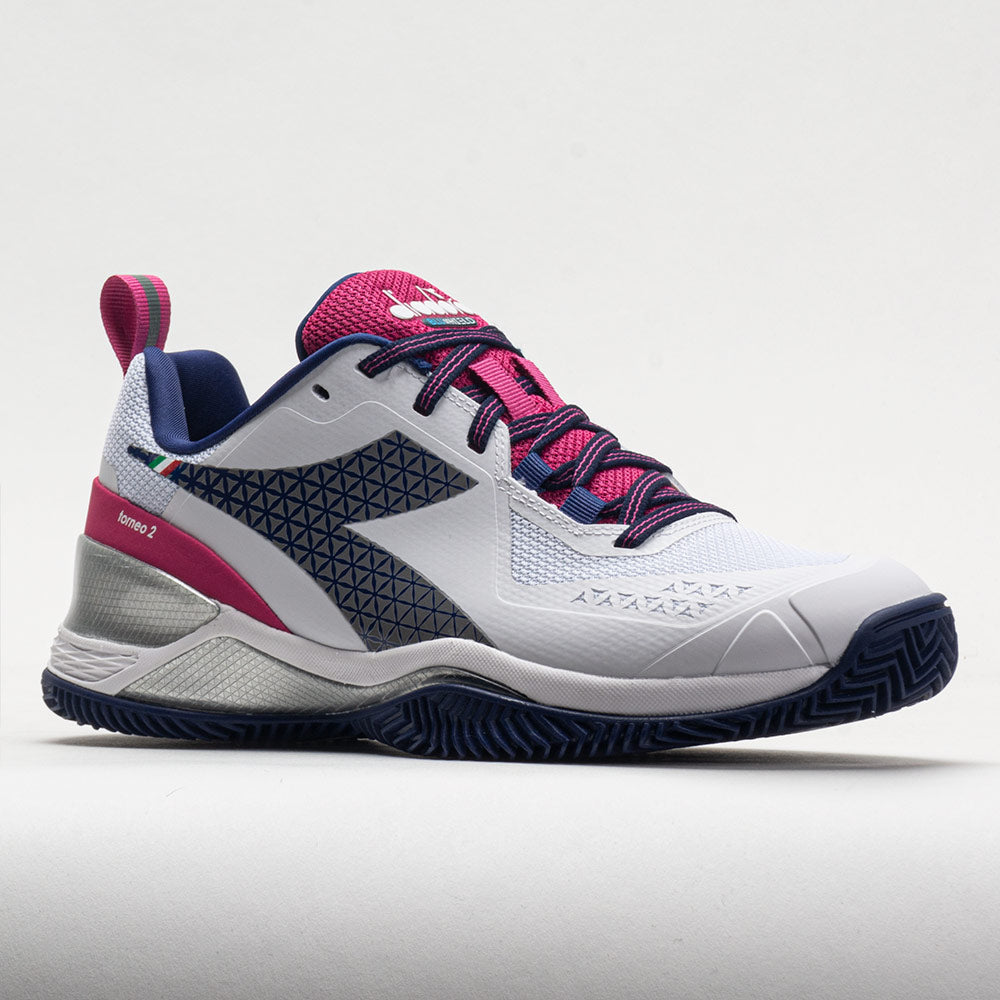 Diadora Blushield Torneo 2 Clay Women's White/Blueprint/Pink Yarrow