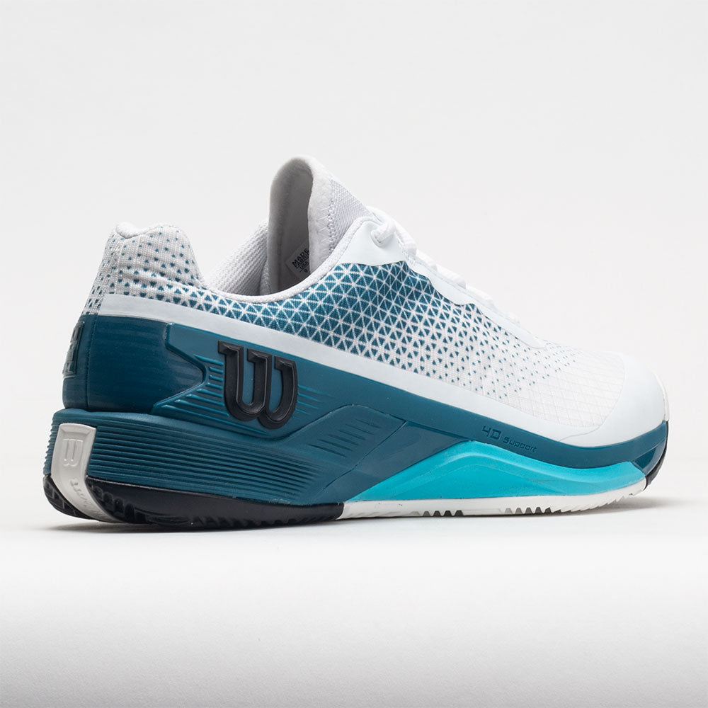 Wilson Rush Pro 4.0 Clay Men's White/Blue Coral/Blue Atoll