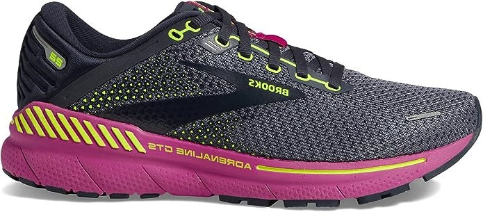Women's Brooks Adrenaline GTS 22, Nightshadow/Viola/Nightlife, 10.5 B Medium