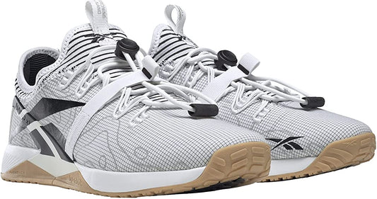 Men's Reebok Nano X1 Froning, White/Core Black, 9.5 D Medium