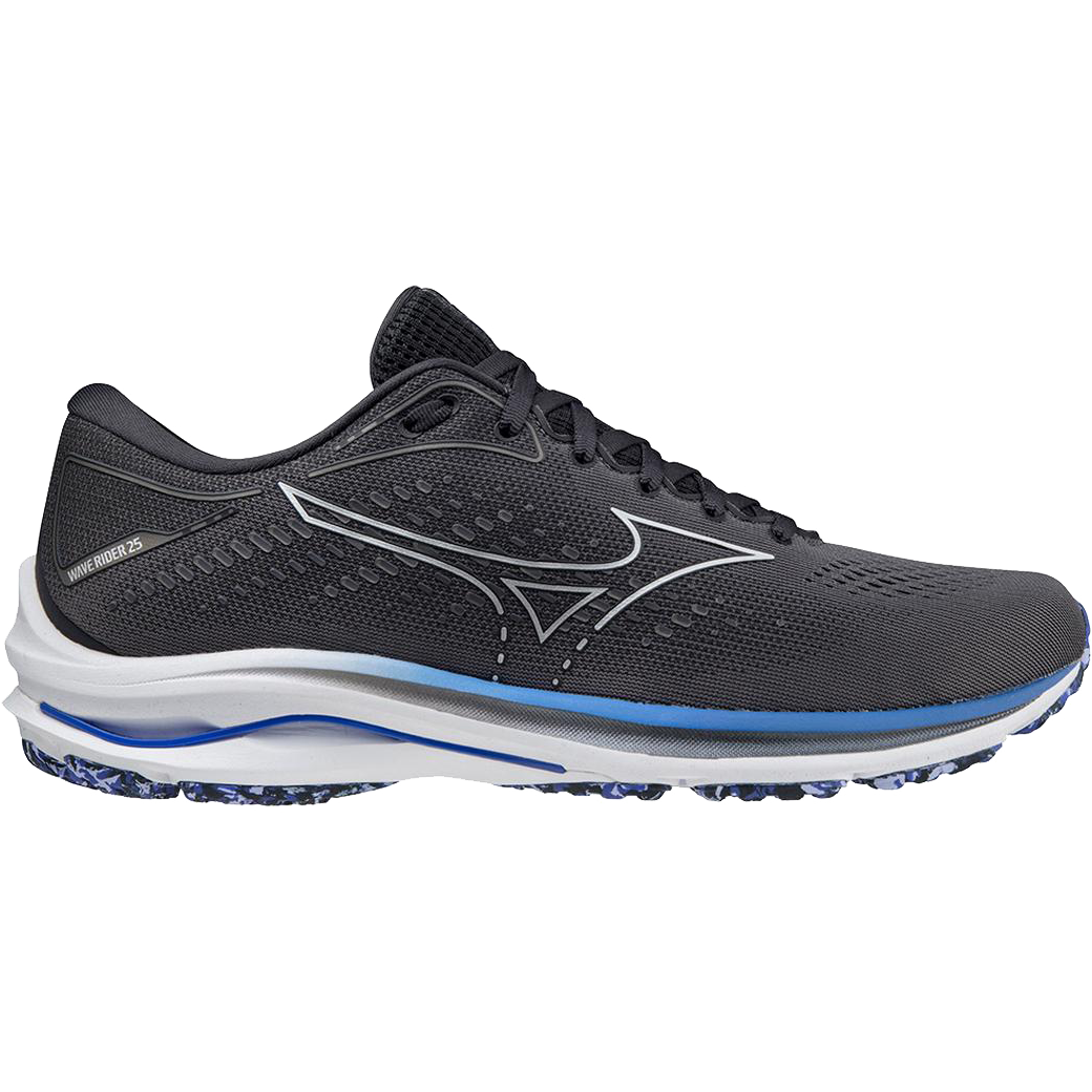 Men's Mizuno Wave Rider 25, Obsidian, 14 D Medium