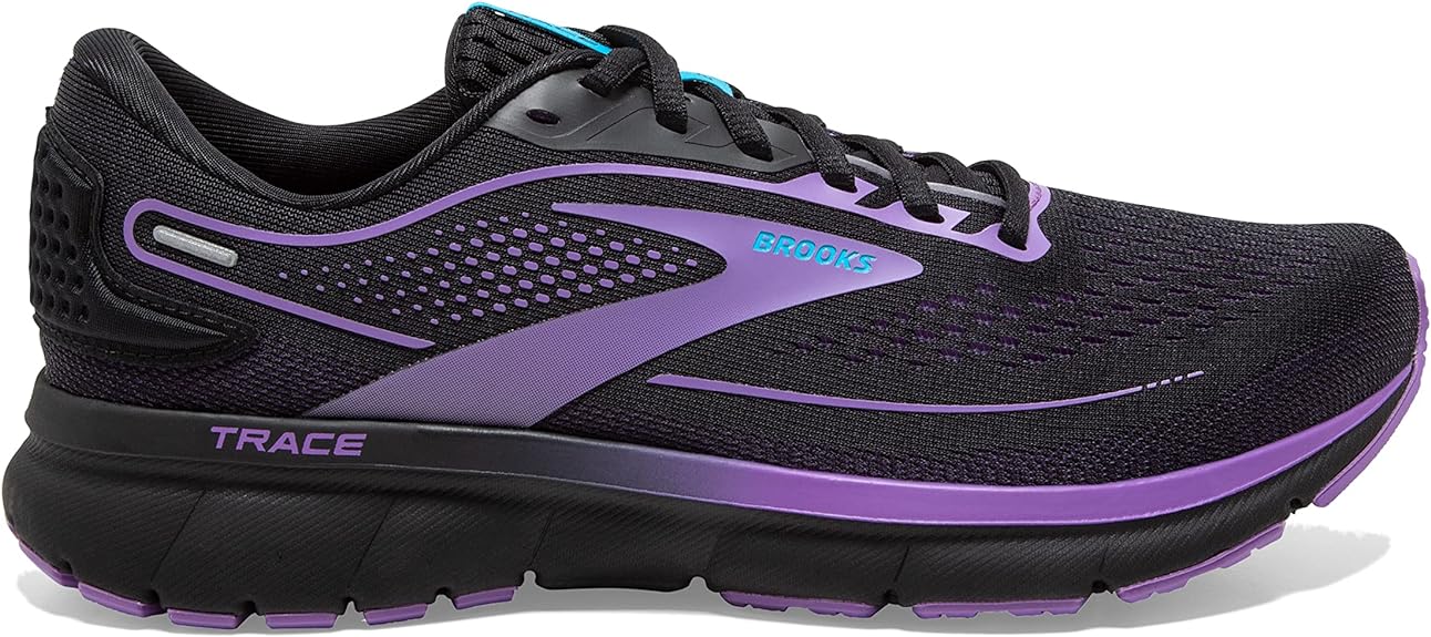 Women's Brooks Trace 2, Black/Ebony/Bellflower, 8.5 B Medium