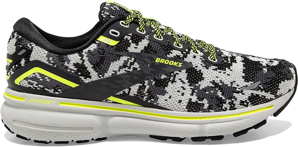 Women's Brooks Ghost 15, Black/Ebony/Nightlife, 7.5 B Medium