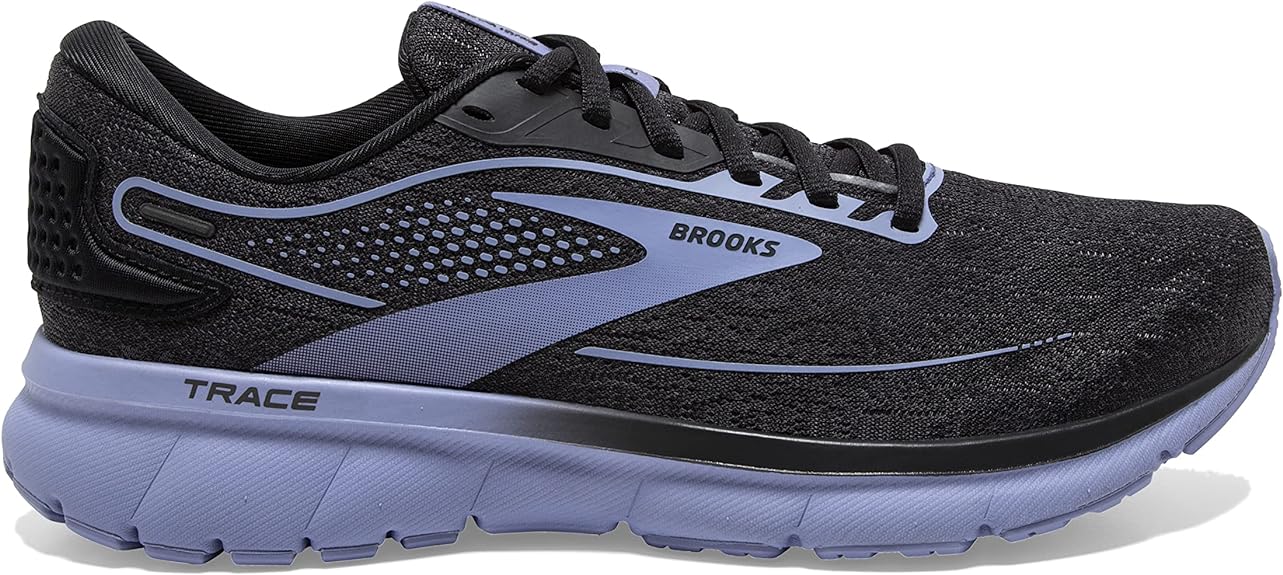 Women's Brooks Trace 2, Black/Pearl/Purple, 9.5 B Medium