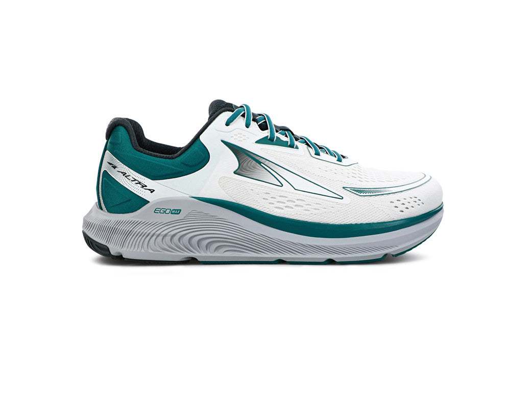 Men's Altra Paradigm 6, White/Green, 8 D Medium