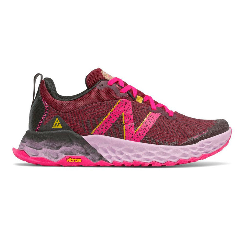 Women's New Balance Fresh Foam X Hierro V6, Garnet/Pink Glo, 7 B Medium
