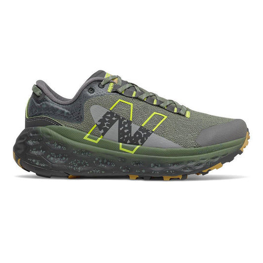 Men's New Balance Fresh Foam More Trail V2, Norway Spruce/Sulphur Yellow, 9.5 D Medium