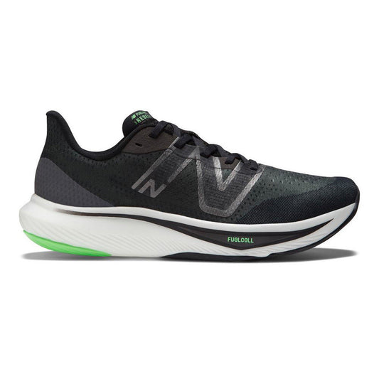 Men's New Balance FuelCell Rebel V3, Black/Infinity Blue/Vibrant Spring, 11.5 D Medium