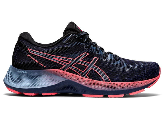 Women's Asics Gel-Kayano Lite 2, Thunder Blue/Blazing Coral, 9.5 B Medium