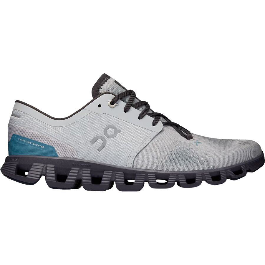 Men's On Cloud X 3, Glacier/Iron, 9 D Medium