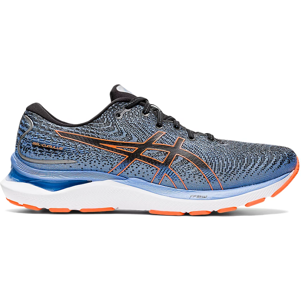 Men's Asics Gel-Cumulus 24, Black/Shocking Orange, 10 D Medium