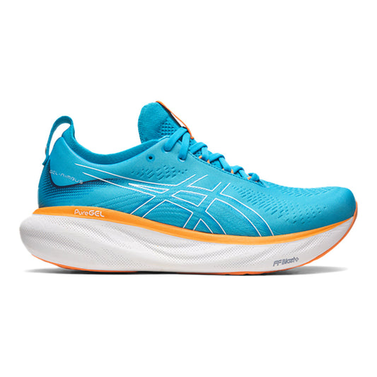 Men's Asics Gel-Nimbus 25, Island Blue/Sun Peach, 9 D Medium