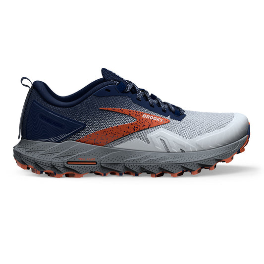Men's Brooks Cascadia 17, Blue/Navy/Firecracker, 10 2E Wide