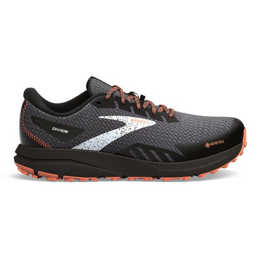 Men's Brooks Divide 4 GTX, Black/Firecracker/Blue, 12 D Medium