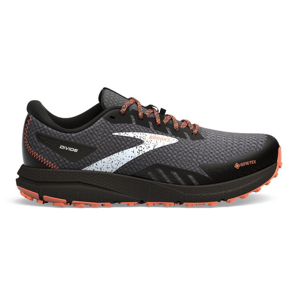 Men's Brooks Divide 4 GTX, Black/Firecracker/Blue, 11.5 D Medium