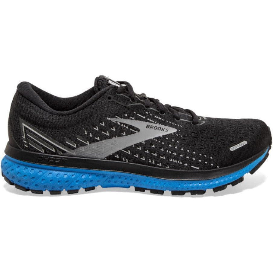 Men's Brooks Ghost 13, Black/Grey/Blue, 12 D Medium