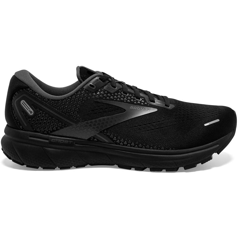 Men's Brooks Ghost 14, Black/Black/Ebony, 10 4E Extra Wide
