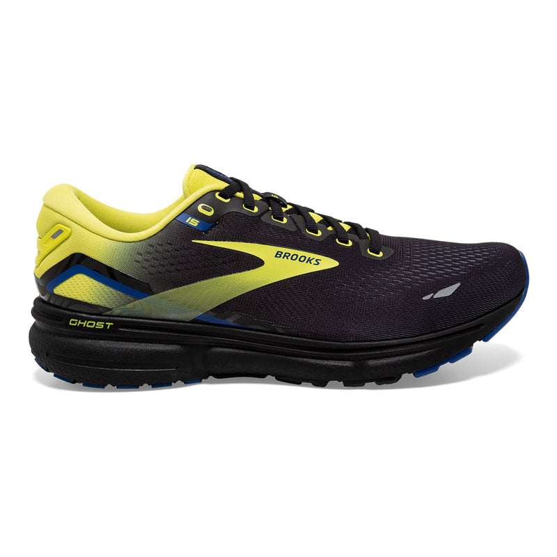 Men's Brooks Ghost 15, Black/Nightlife/Blue, 14 D Medium