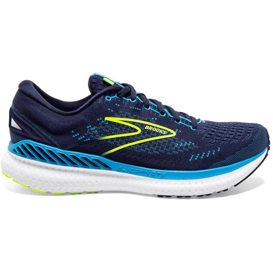 Men's Brooks Glycerin GTS 19, Navy/Blue/Nightlife, 9 D Medium