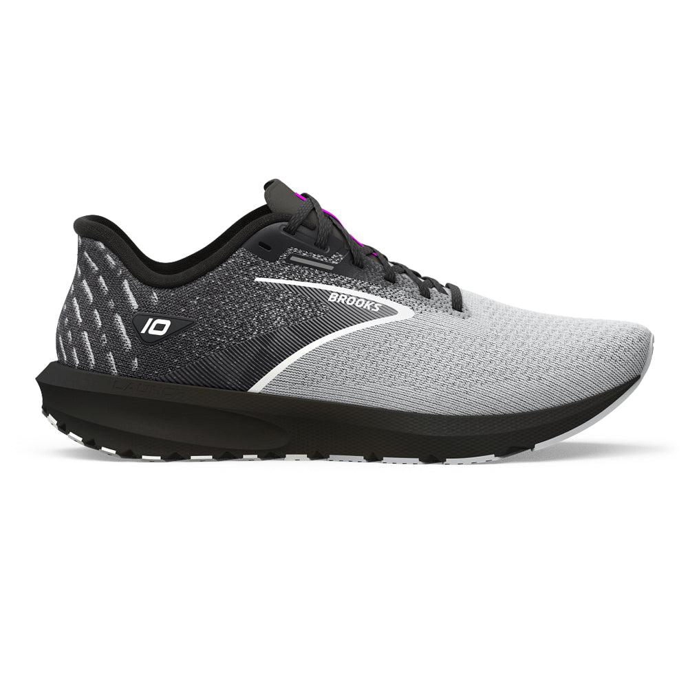 Men's Brooks Launch 10, Black/Blackened Pearl/White, 12 2E Wide