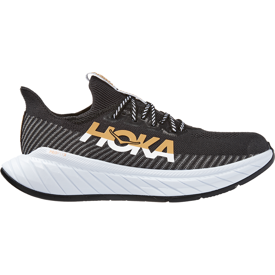 Men's Hoka One One Carbon X 3, Black/White, 9.5 D Medium