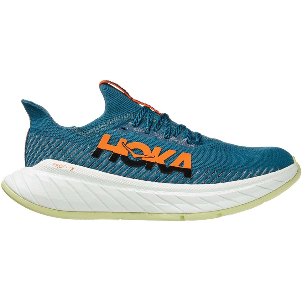 Men's Hoka One One Carbon X 3, Blue Coral/Black, 9 D Medium