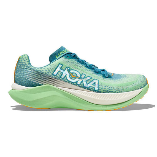 Men's Hoka One One Mach X, Ocean Mist/Lime Glow, 9 D Medium