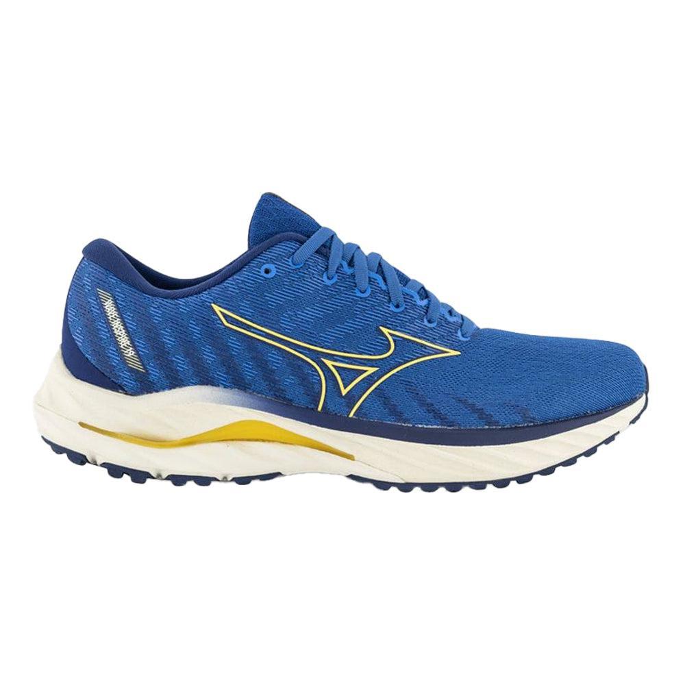 Men's Mizuno Wave Inspire 19, Snorkel Blue-Pale Marigold, 8.5 D Medium