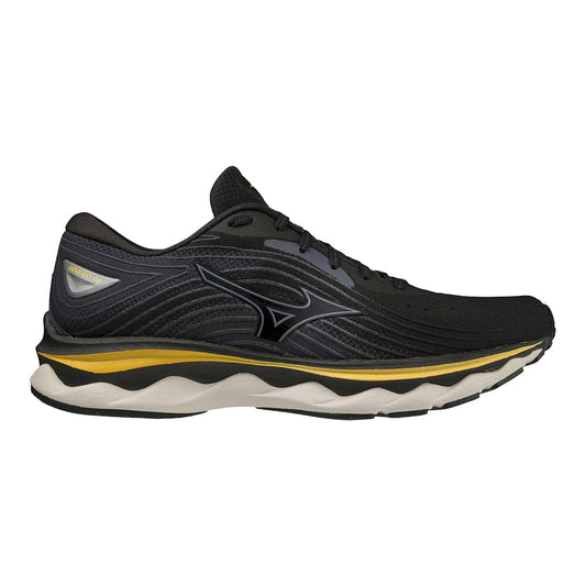 Men's Mizuno Wave Sky 6, Black-Tradewinds, 12 D Medium
