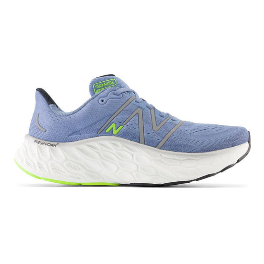 Men's New Balance Fresh Foam X More v4, Mercury Blue/Dark Silver Metallic, 12 D Medium