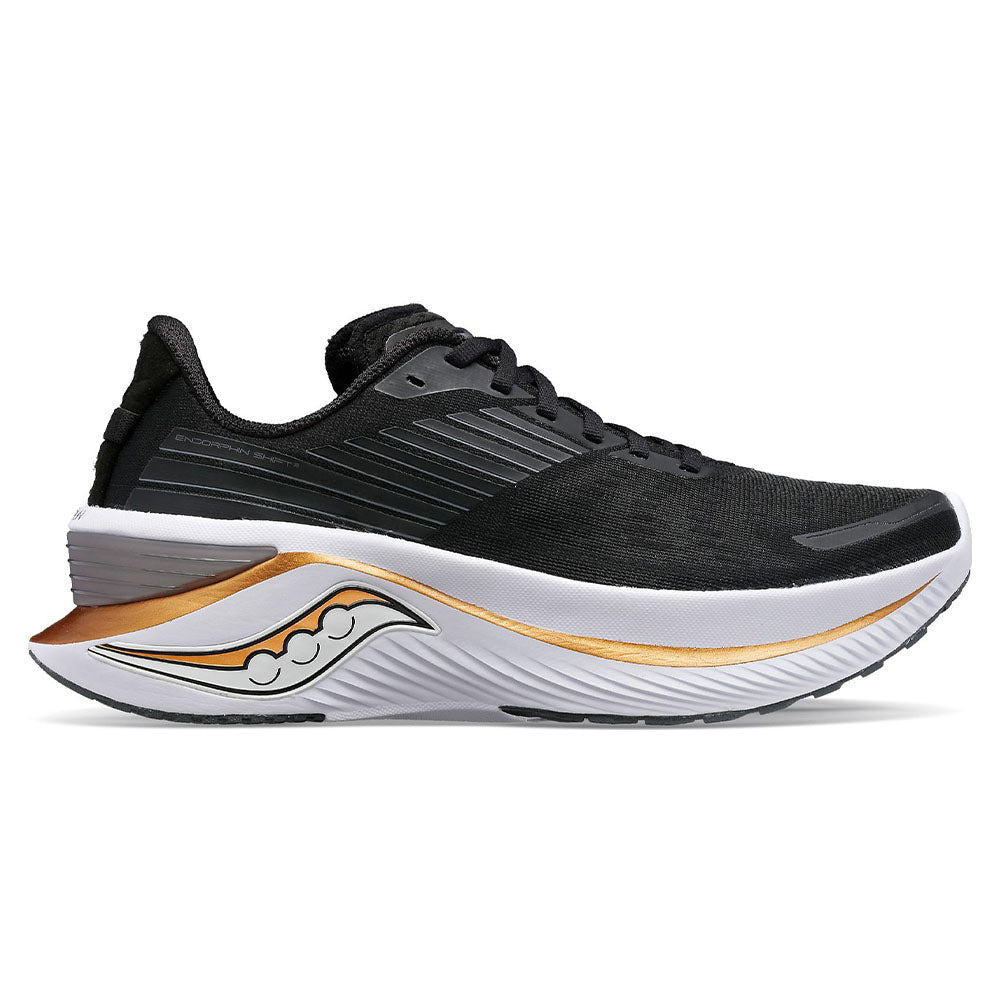 Men's Saucony Endorphin Shift 3, Black/Goldstrck, 11.5 D Medium