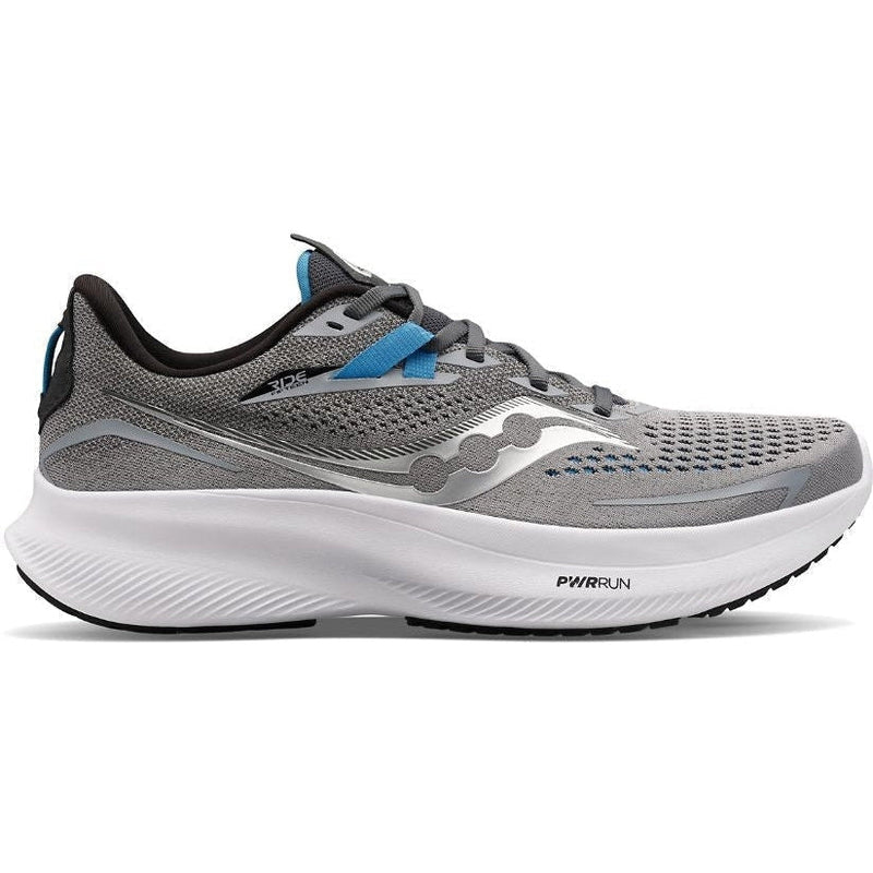 Men's Saucony Ride 15, Alloy/Topaz, 13 2E Wide