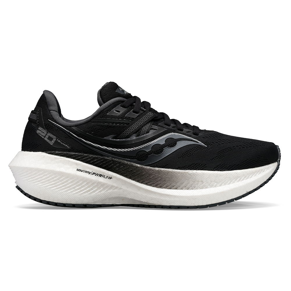 Men's Saucony Triumph 20, Black/White, 8.5 D Medium