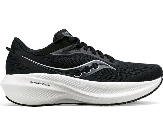 Women's Saucony Triumph 21, Black/White, 10.5 D Wide