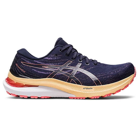 Women's Asics Gel-Kayano 29, Midnight/Papaya, 9 D Wide