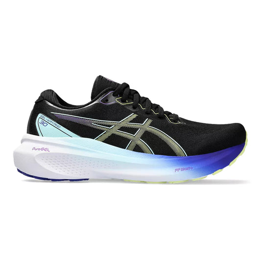 Women's Asics Gel-Kayano 30, Black/Glow Yellow, 7.5 B Medium