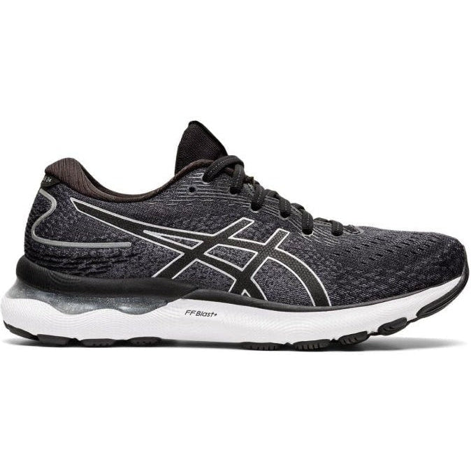 Women's Asics Gel-Nimbus 24, Black/Pure Silver, 10 B Medium