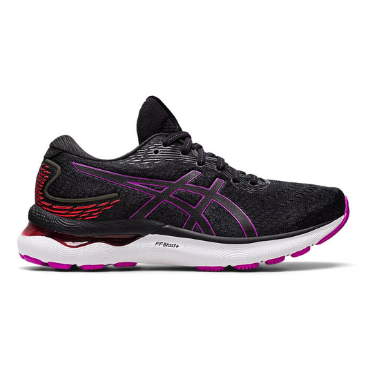 Women's Asics GEL-Nimbus 24, Black/Orchid, 8 B Medium