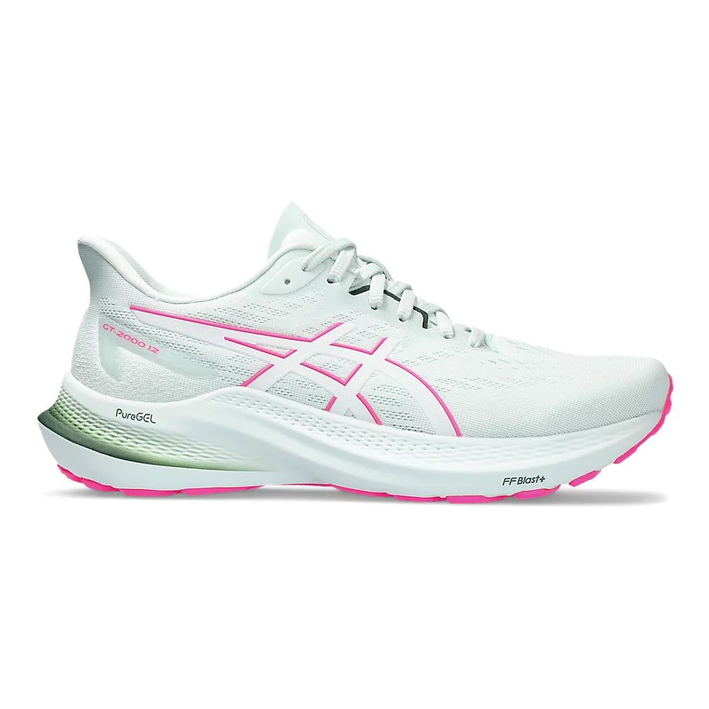 Women's Asics GT-2000 12, Pure Aqua/White, 10 B Medium