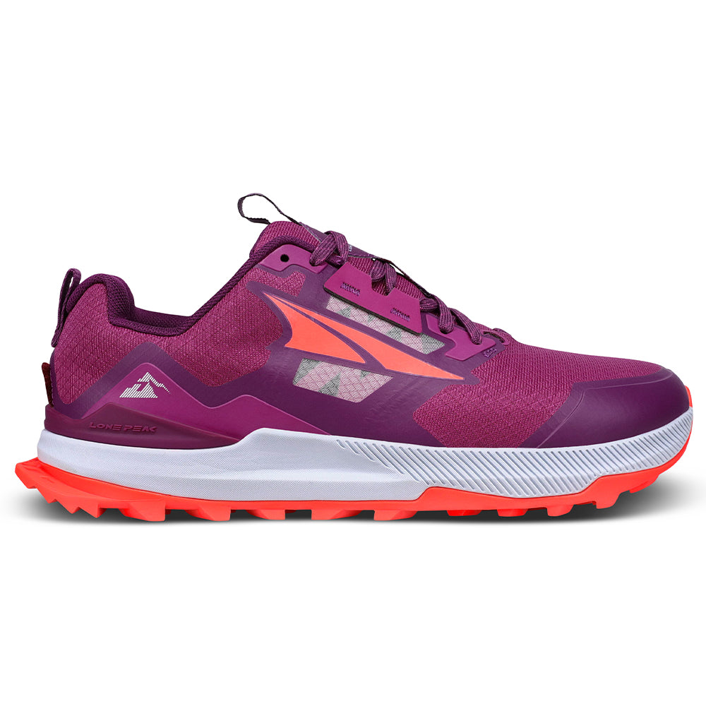 Women's Altra Lone Peak 7, Purple/Orange, 9 B Medium